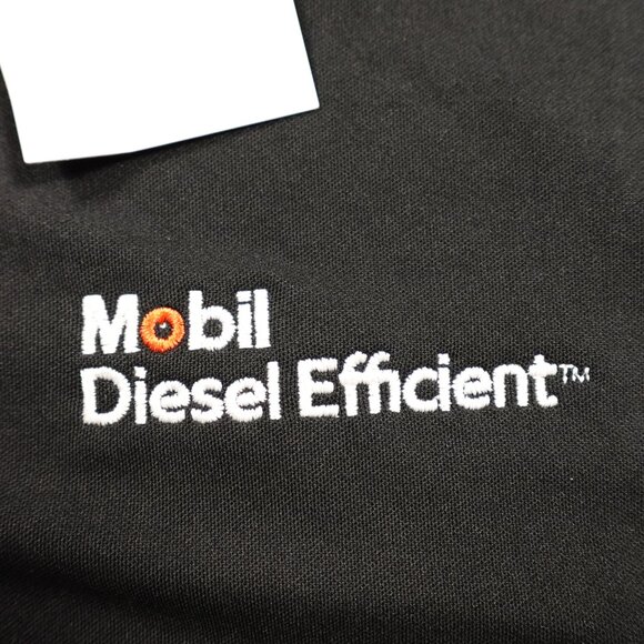 Nike Dri-FIT Micro Pique 2.0 Polo Shirt Black XL – Mobil Diesel Logo NWT - Picture 2 of 11